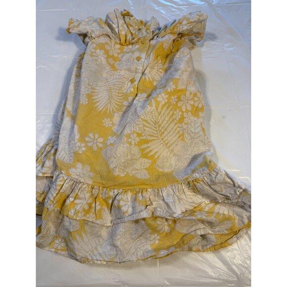Janie and Jack Boutique Dress Girls Size 4 Yellow Sundress Ruffles - Picture 4 of 4